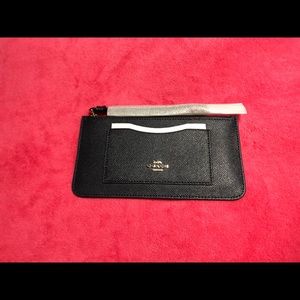 ZIP TOP WALLET CANVAS  COATED